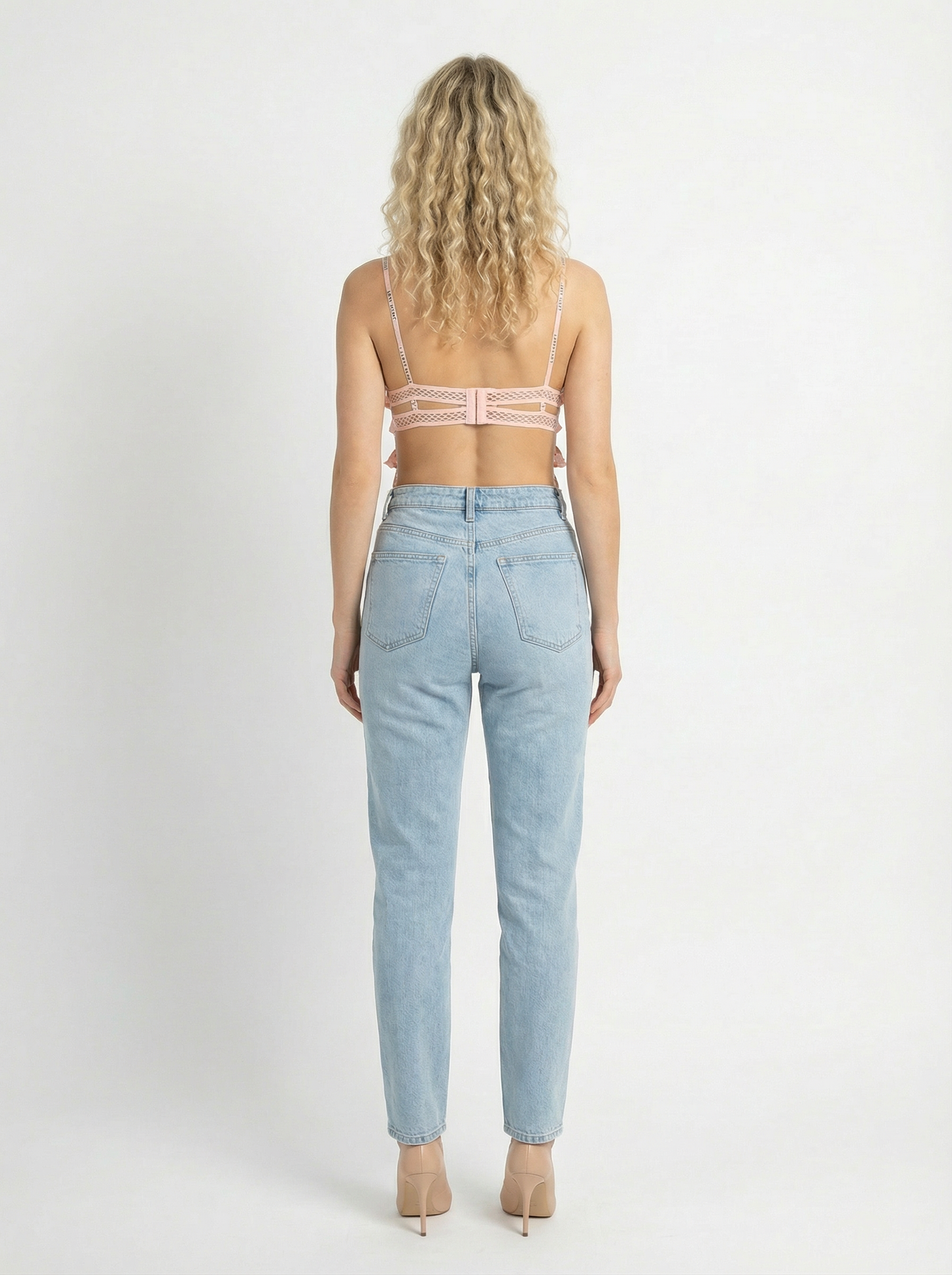 Women’s Peach Lace Bralette Fashion Top | Blush Bloom Peach Lace Crop Top