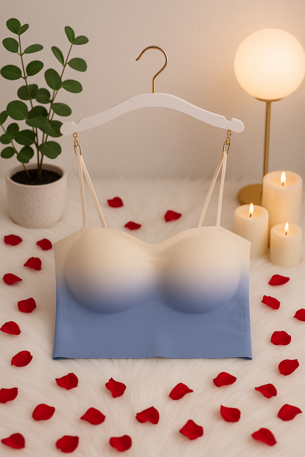 Seamless Gradient Bralette for Women – Wireless Soft Stretch Comfort Bra