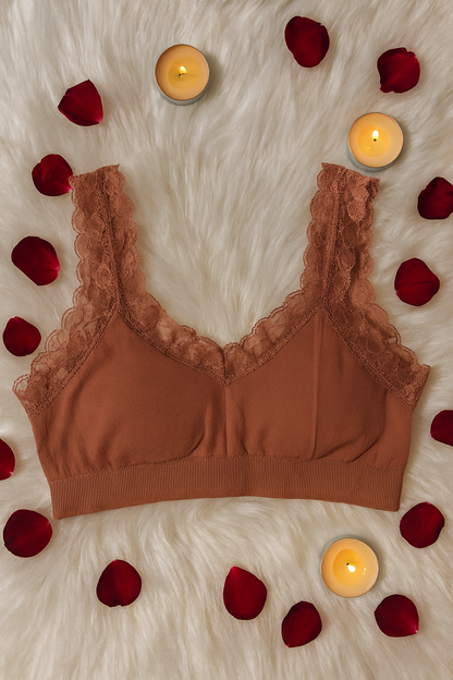 Women’s Lace Trim Bralette – Soft Everyday Comfort Bra