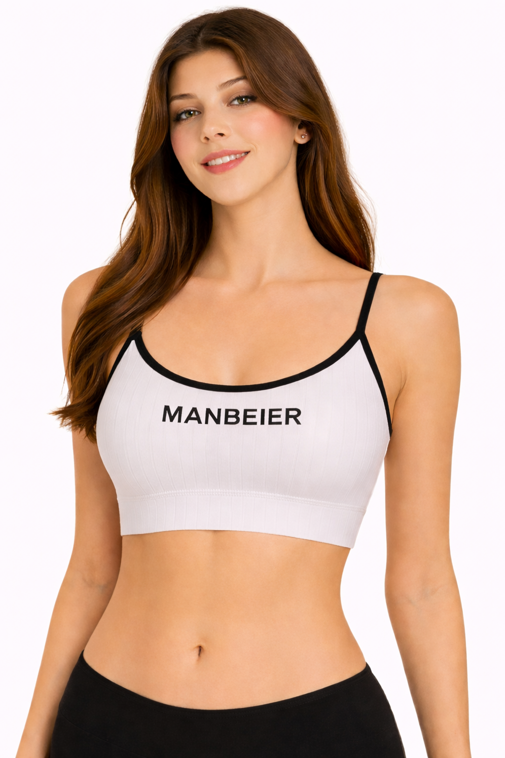 Women’s White Seamless Sports Bralette – Soft Support Comfort Bra