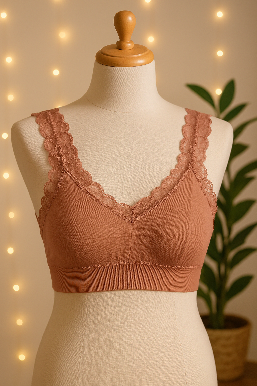 Women’s Lace Trim Bralette – Soft Everyday Comfort Bra