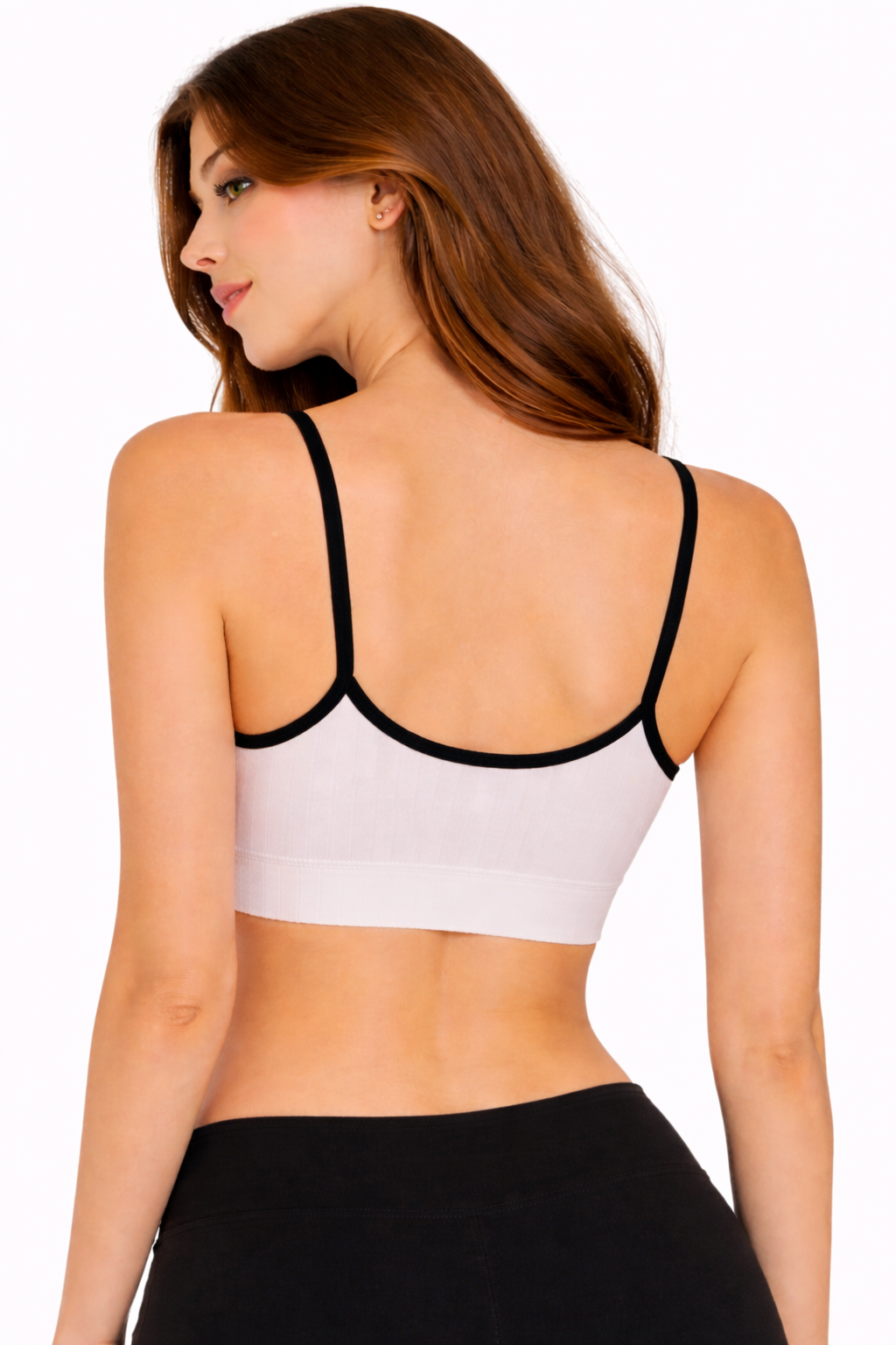 Women’s White Seamless Sports Bralette – Soft Support Comfort Bra
