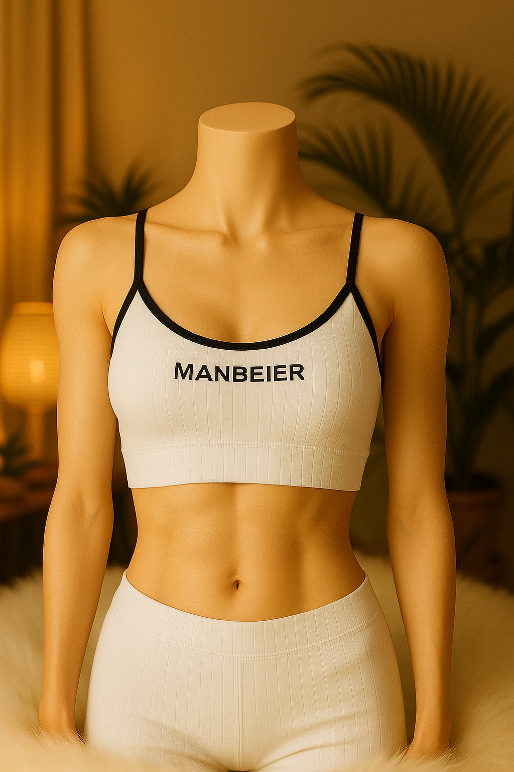 Women’s White Seamless Sports Bralette – Soft Support Comfort Bra