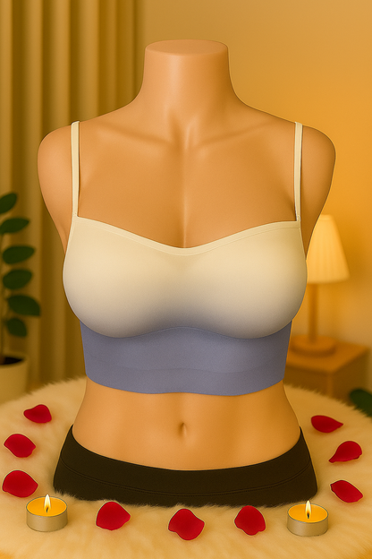 Seamless Gradient Bralette for Women – Wireless Soft Stretch Comfort Bra