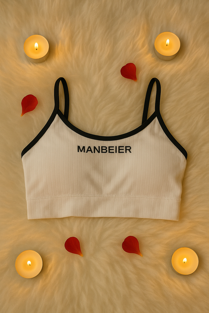 Women’s White Seamless Sports Bralette – Soft Support Comfort Bra