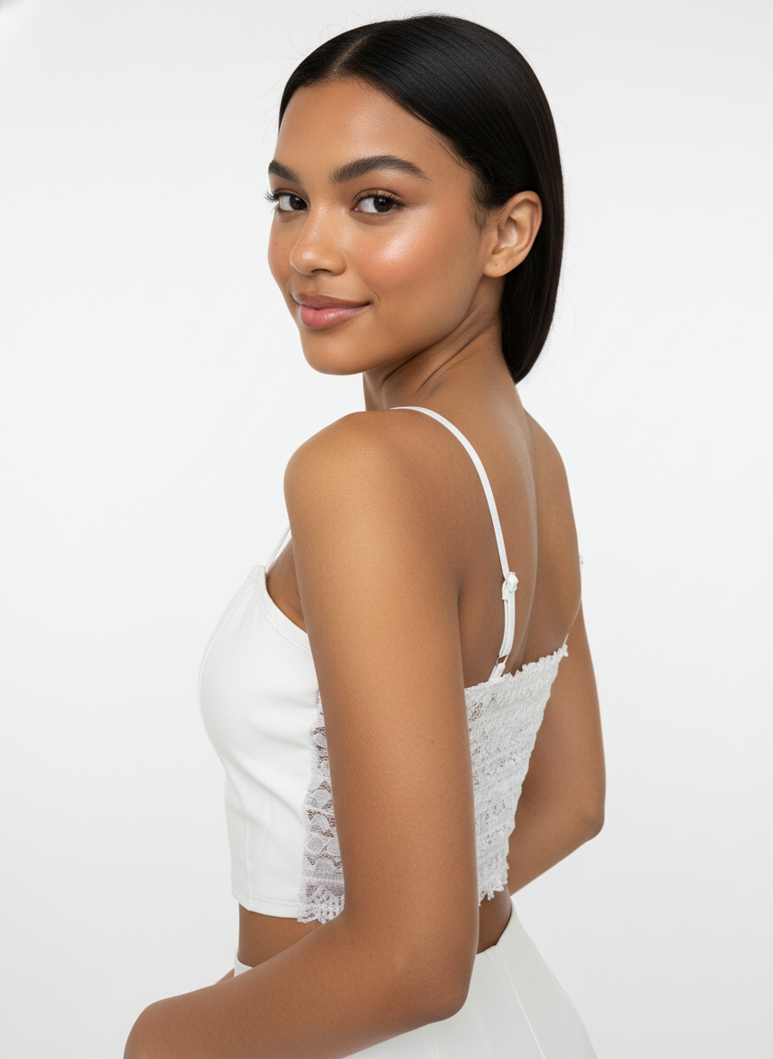Buy 1 Get 1 Free Combo Offer Leather Crop Top Combo – Brown & White | Essential Faux Leather Crop Tops