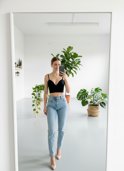 Buy 1 Get 1 Free Combo Offer Seamless Padded Bralette Crop Top Combo (Grey & Black) All Day Comfort Pack