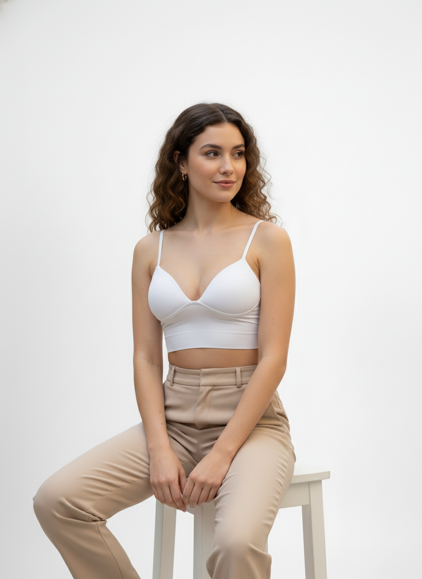 Buy 1 Get 1 Free Combo Offer Seamless Padded Bralette Crop Top Combo (Black & White) – Everyday Comfort Pack