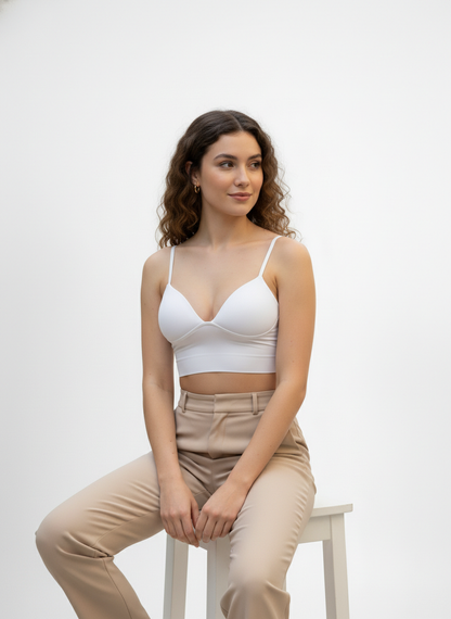 Buy 1 Get 1 Free Combo Offer Seamless Padded Bralette Crop Top Combo (Black & White) – Everyday Comfort Pack