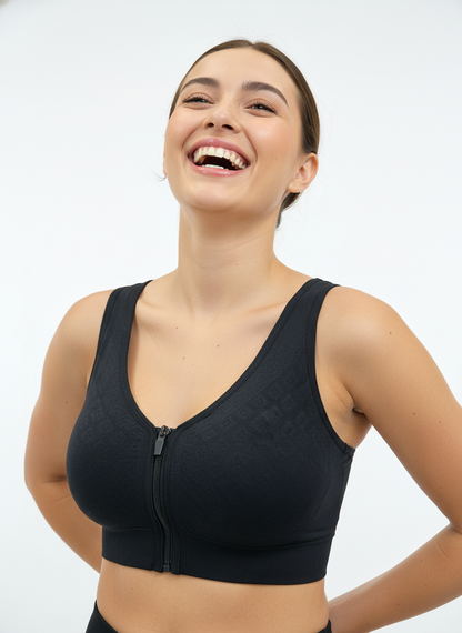 Buy 1 Get 1 Free Combo Offer Front Zip Padded Bralette Combo (Black & Brown)