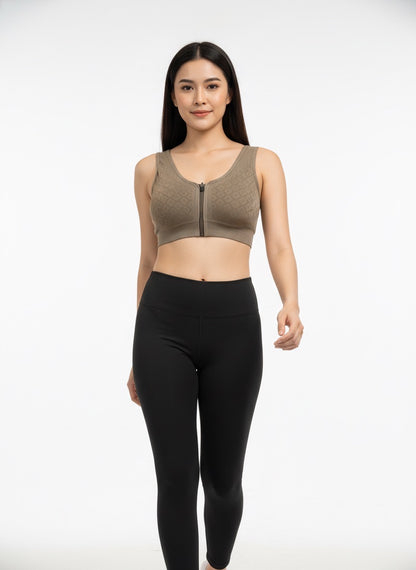 Buy 1 Get 1 Free Combo Offer Front Zip Padded Bralette Combo (Black & Brown)