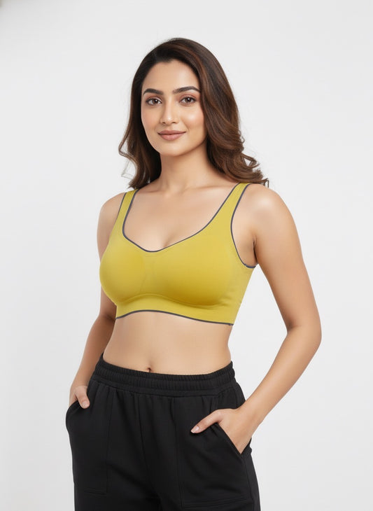 Buy 1 Get 1 Free Combo Offer Seamless Padded Bralette Combo (Mustard & Rust) – All-Day Comfort & Style Pack