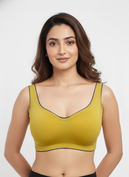 Buy 1 Get 1 Free Combo Offer Seamless Padded Bralette Combo (Mustard & Rust) – All-Day Comfort & Style Pack