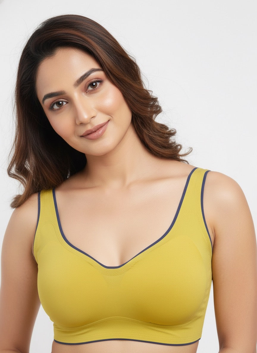 Buy 1 Get 1 Free Combo Offer Seamless Padded Bralette Combo (Mustard & Rust) – All-Day Comfort & Style Pack
