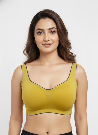 Buy 1 Get 1 Free Combo Offer Seamless Padded Bralette Combo (Mustard & Rust) – All-Day Comfort & Style Pack
