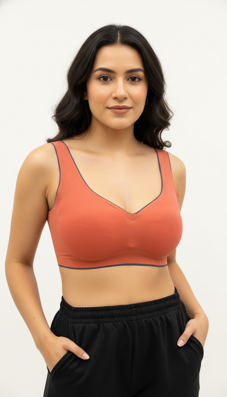 Buy 1 Get 1 Free Combo Offer Seamless Padded Bralette Combo (Mustard & Rust) – All-Day Comfort & Style Pack