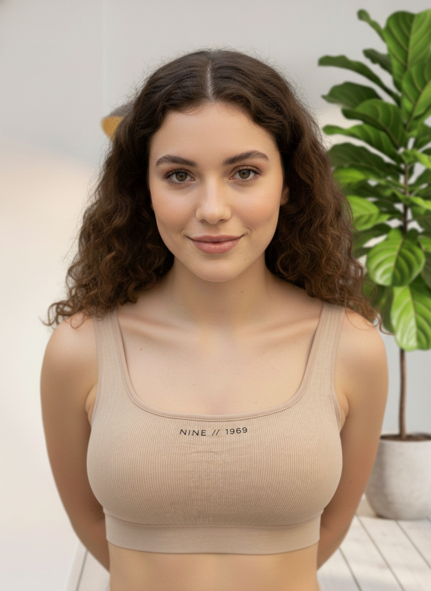 Buy 1 Get 1 Combo Offer Everyday Comfort Padded Crop top brallete - Beige & Black