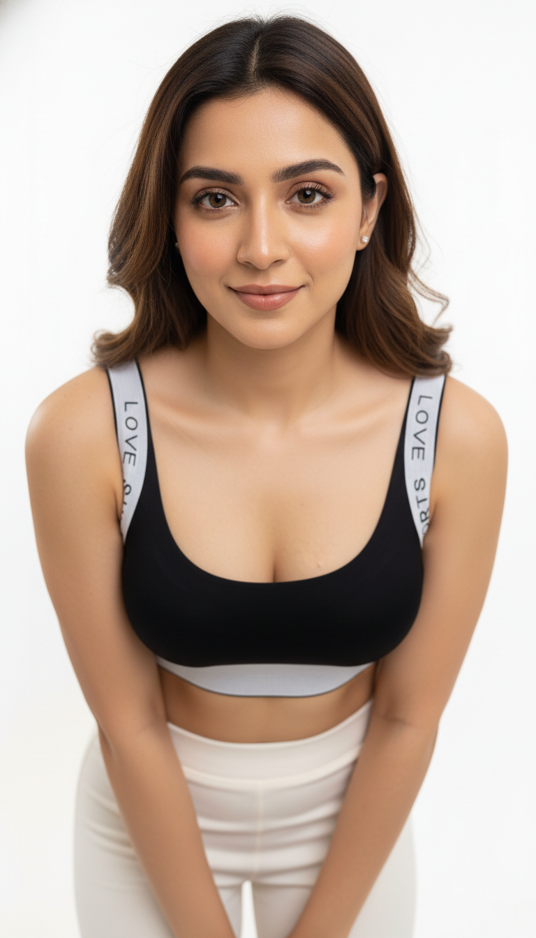 Buy 1 Get 1 Free Sports Love Ultra-Soft Seamless Padded Bra Combo(white-pink & grey-black)