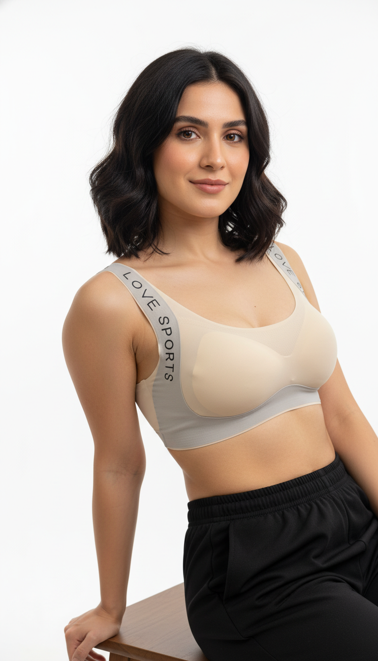 Buy 1 Get 1 Free Combo Offer Sports Love Ultra-Soft Seamless Padded Bra Combo Seamless(Beige & White)