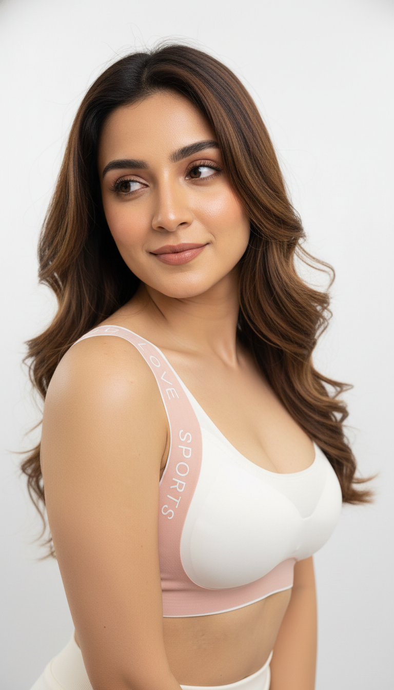 Buy 1 Get 1 Free Combo Offer Sports Love Ultra-Soft Seamless Padded Bra Combo Seamless(Beige & White)
