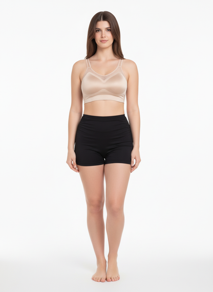 Women’s Nude Seamless Sports Bra | Wire-Free Lightly Padded Bra for Daily Wear, Yoga & Gym