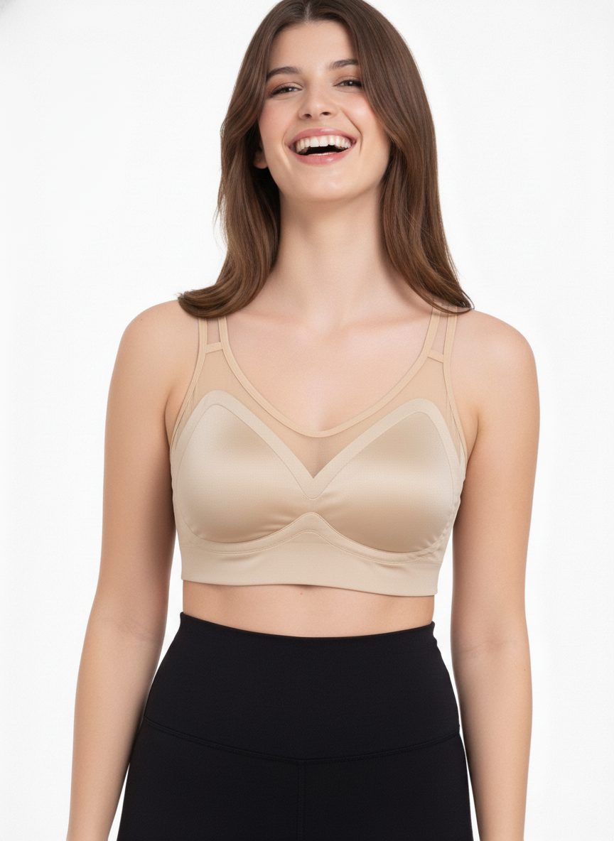 Women’s Seamless Lightly Padded Sports Bra | Wire-Free Comfortable Everyday Bra for Gym, Yoga & Daily Wear