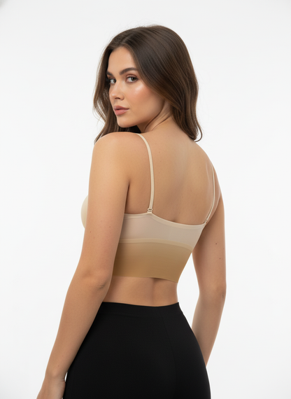 Women’s Nude Seamless Tube Bra | Wire-Free Lightly Padded Bra for Everyday Comfort & Lounge Wear