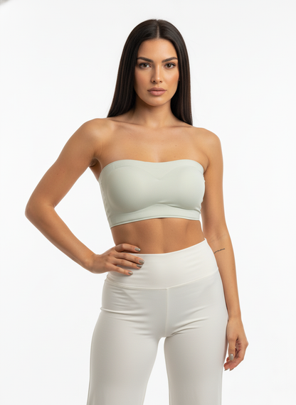 Women’s Ivory Seamless Bandeau Bra | Strapless Wire-Free Lightly Padded Tube Bra for Everyday & Party Wear